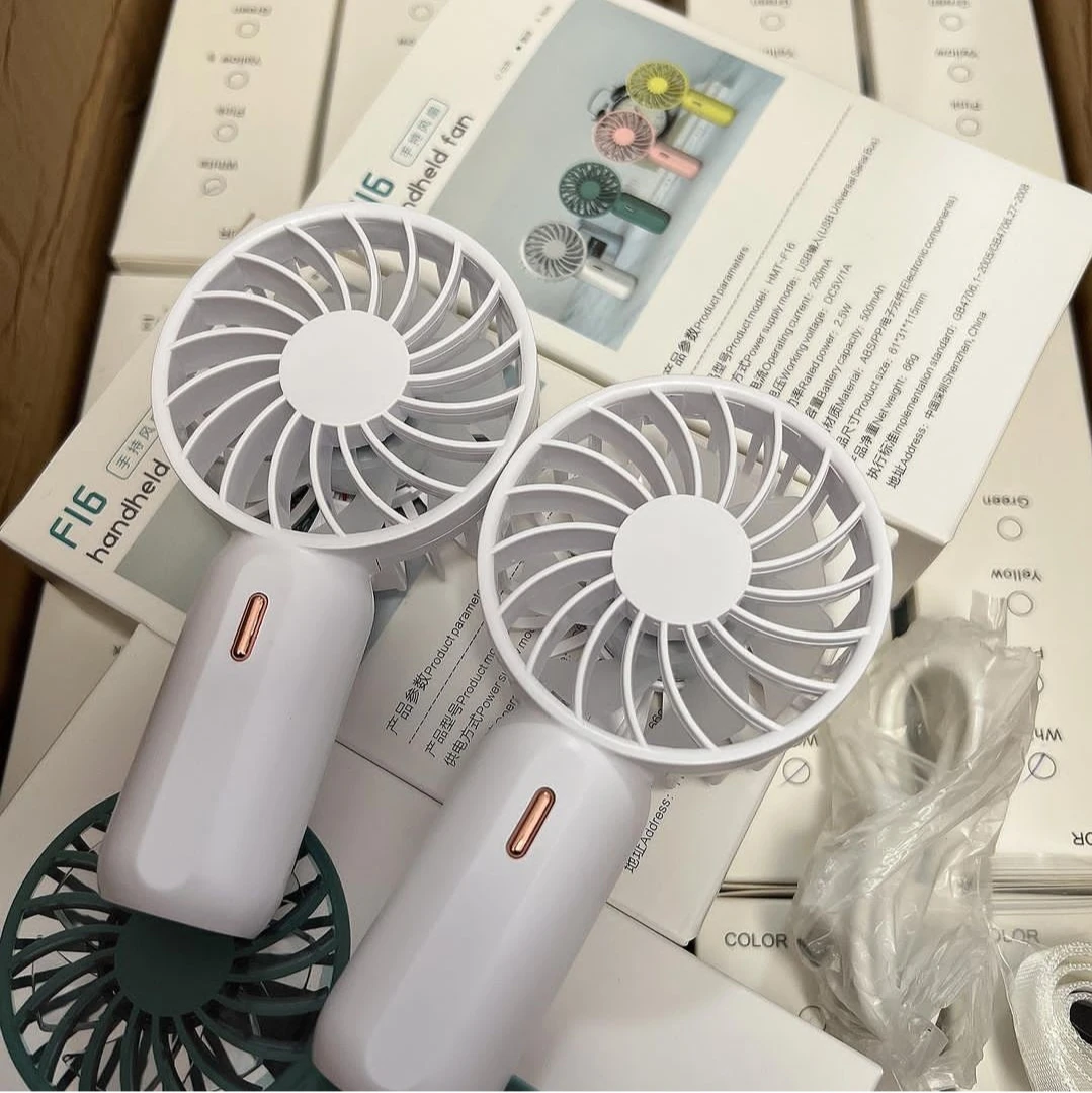 

Wholesale Battery Standing Portable Rechargeable Pocket Handheld USB 3 Speed Mini Fan with LED Light For Eyelash Extensions