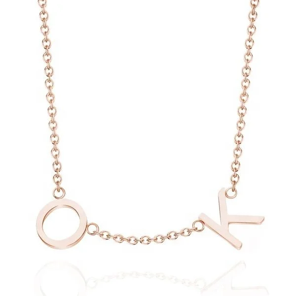 

My Name Necklace Personalized Choker Necklace Hanging Name Initial Letters Custom Made Jewelry
