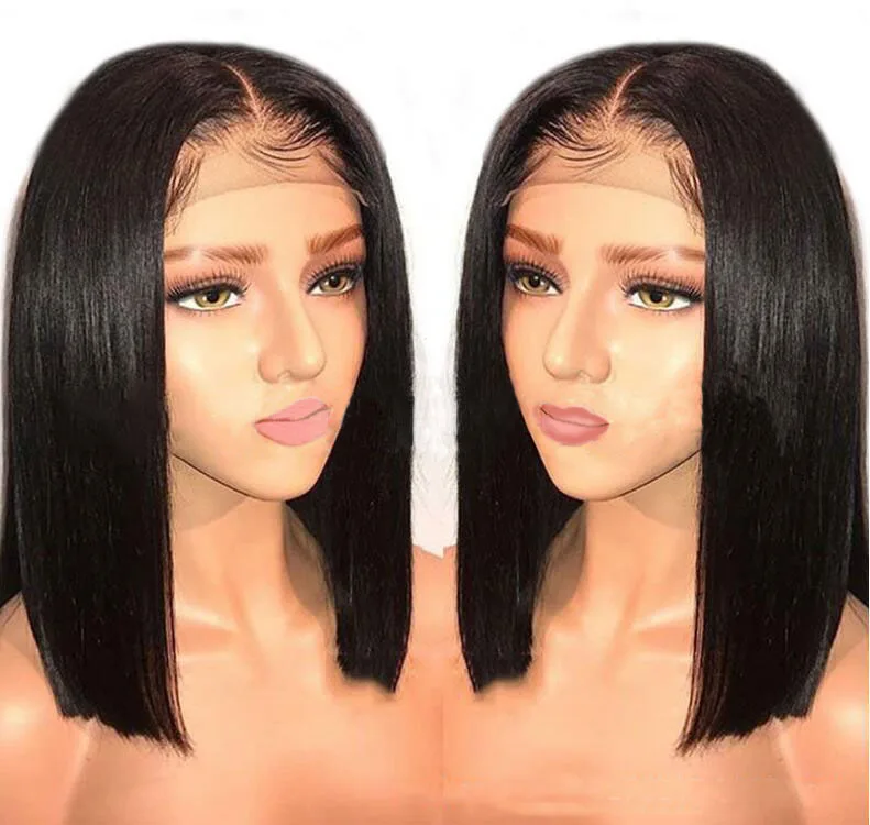 

Hot style in black short straight hair wholesale spot, Natural colors