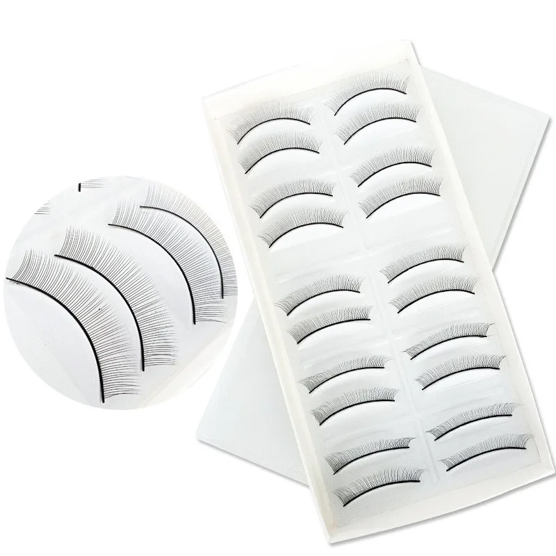 

Pack of 10 Pairs Training Lashes Eyelash Extensions Self-adhesive Practice Lashes Strip
