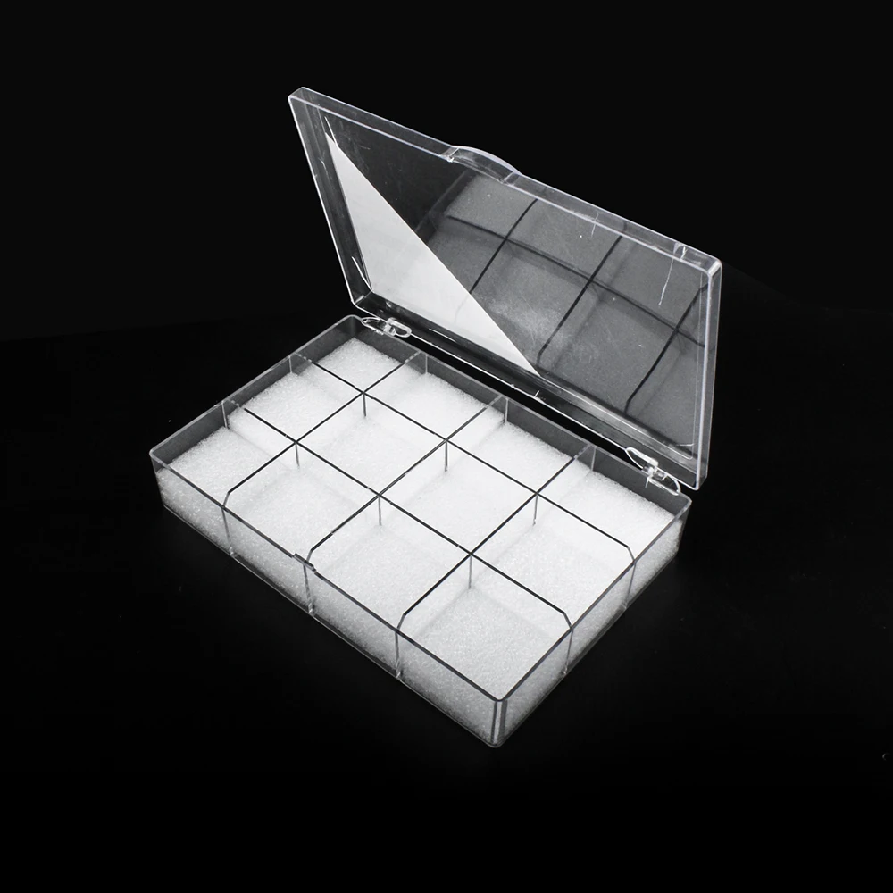 

21983 Hot selling High quality 12spaces clear bead organizer Jewelry plastic storage box