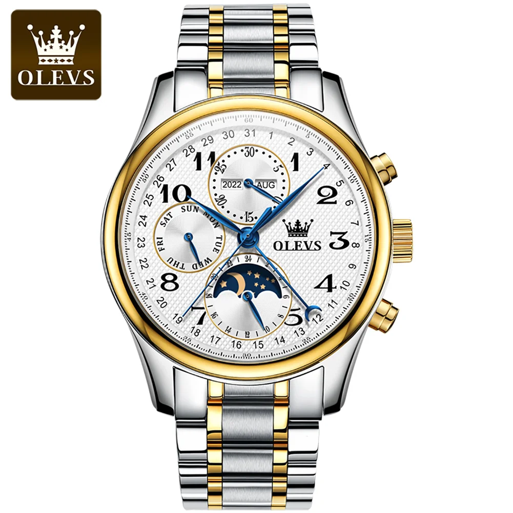 

OLEVS 6667 Automatic Men Wrist OEM Custom Watches Tourbillon Luxury Skeleton Calendar Display Watch