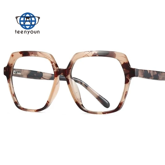 Teenyoun Latest Retro Computer Glasses Frames Spring Hinge Flexible Eyewear Arrival Colorful Frame Anti Blue Light Glasses