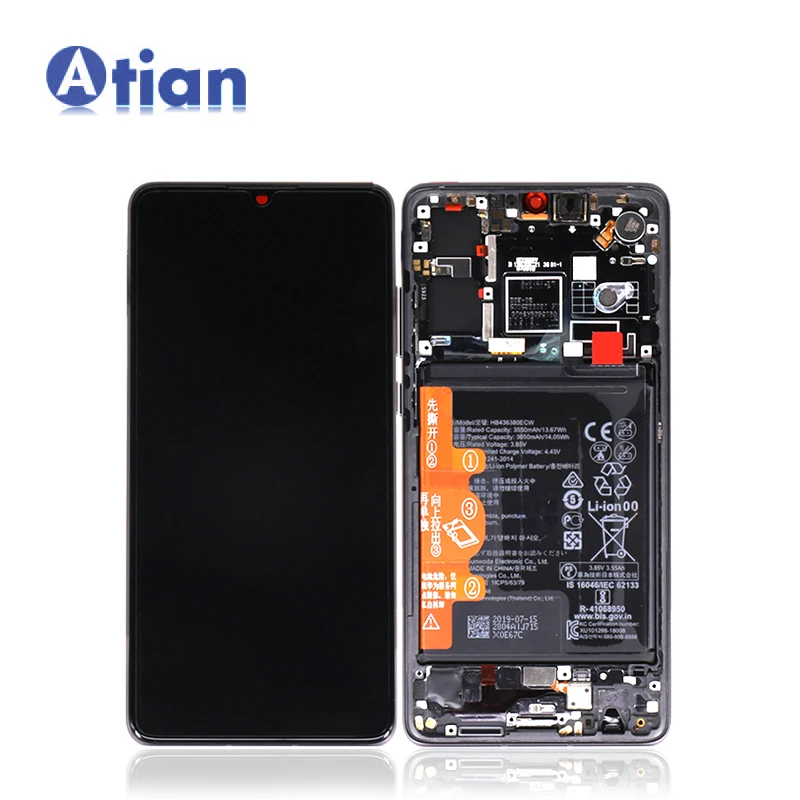

for Huawei P30 LCD Display Touch Screen with Frame Digitizer Assembly ELE-L29 ELE-L09 LCD Screen  100% Test, Black