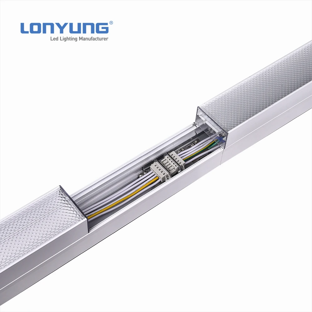 Commercial Shop Led Lighting Linkable 4Feet 60W Linear Trunking Light IP20 with Optical Lens