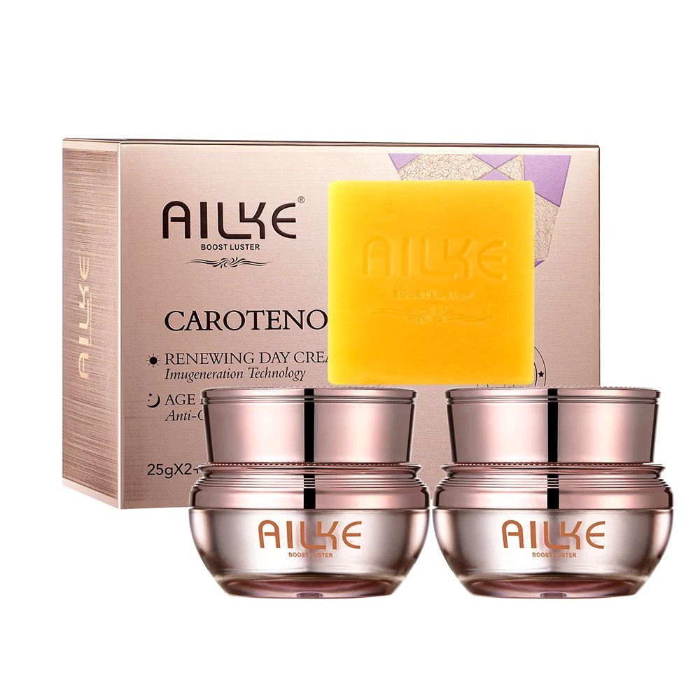 

Wholesale Anti-oxidation Skin Care Set Carotenoid Whitening Soap Face Cream, White/yellow
