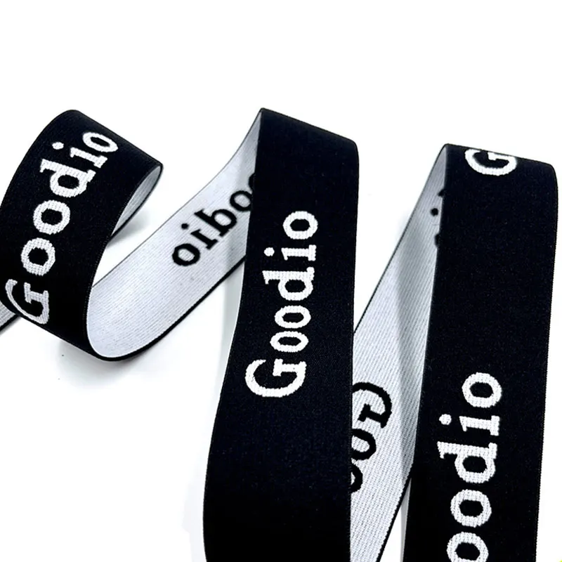 OEM Low Price Custom Color Nylon Elastic Waistband Drawcord Elastic Band Print Clothing Accessory Jacquard Elastic Band