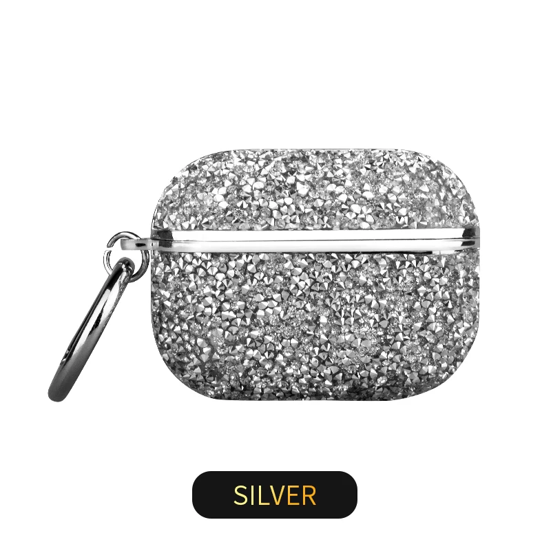 

Shining luxury diamond case wireless earphone accessories protective case for iphone earphone, 7 colors