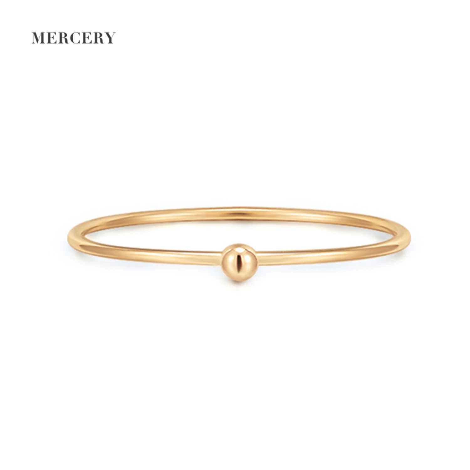 

Mercery 14K Solid Gold Rings Women Couple Ring Designs Bague De Mariage En Or 14K Real Gold ORB Round Ball Ring