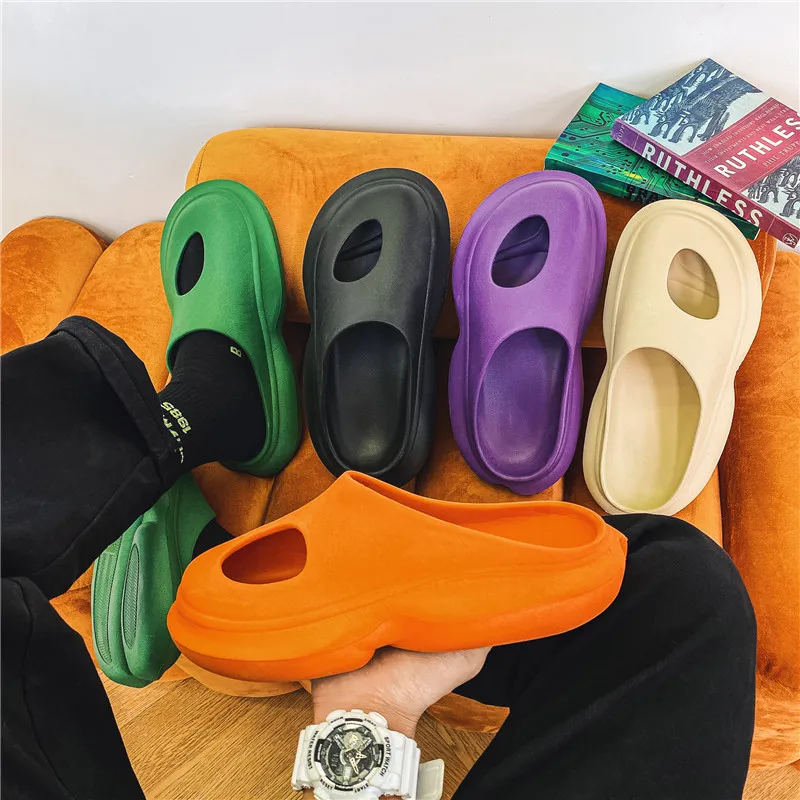 

Women Slippers Men's Summer Shoes personality 2021 Ladies Slippers For Men Plus size 47 Fashion Breathable Custom Unisex Slides