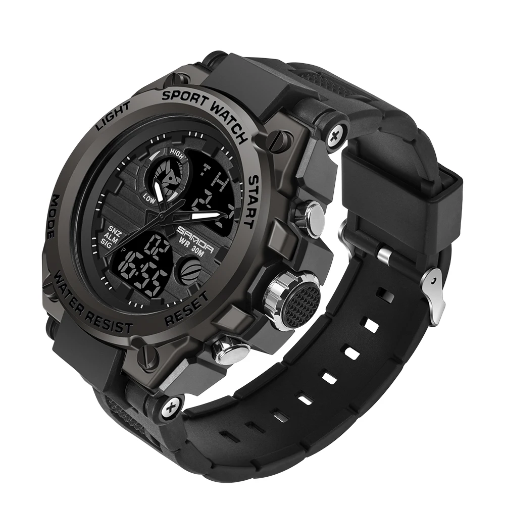 

SANDA 739 Sports Men's Watches Top Brand Luxury Military Quartz Watch Men Waterproof S Shock Male Clock relogio masculino 2020