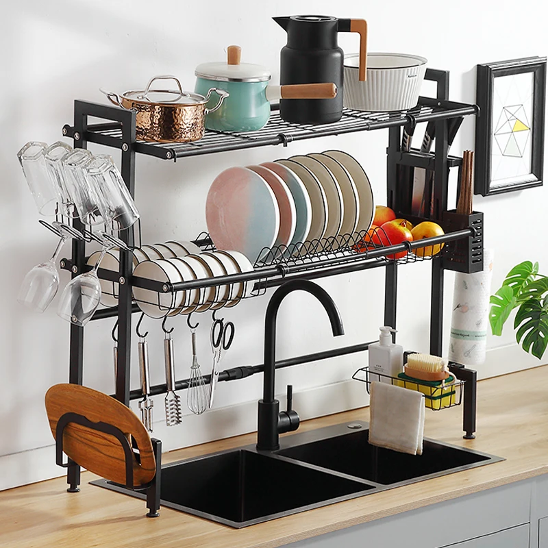 

Cheap Price Dish Drying Telescopic Sink Storage Rack On Sale, Black
