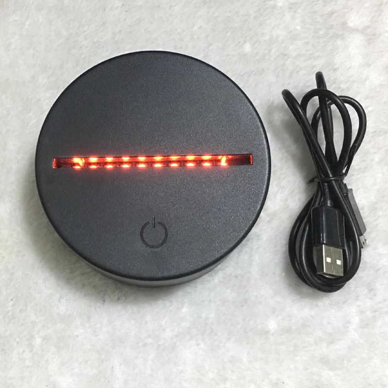 
Wholesale switch 7colors custom 3d night lamp base battery operated USB rechargeable display acrylic led light base 