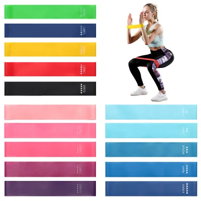 

Factory in stock custom logo new design non slip blue resistance bands loop set
