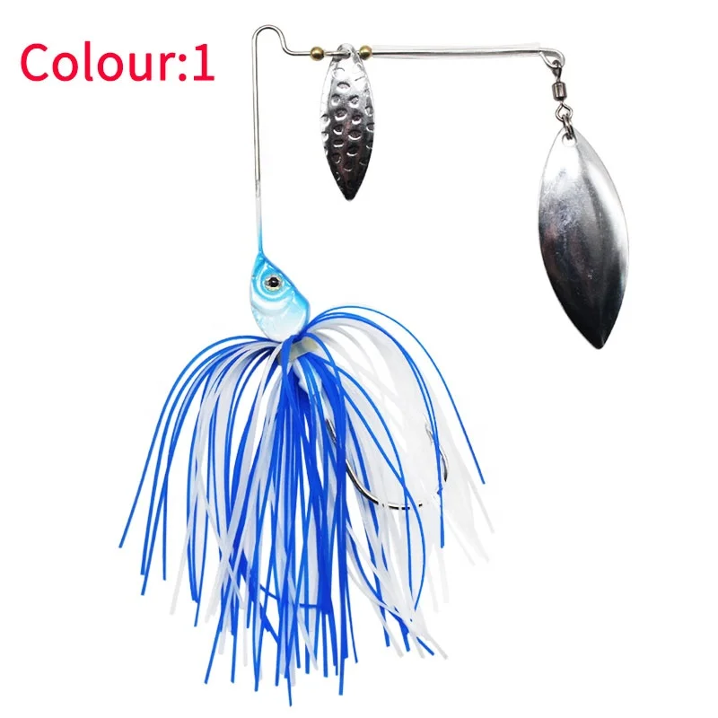 

Factory supply sea fishing sequins composite 5 colors 17g spinner bait lure jig chatterbait