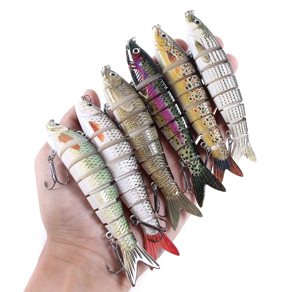 

12.5cm 22g Sinking Wobblers 8 Segments Fishing Lures Multi Jointed Swimbait Hard Bait Fishing Tackle For Bass Isca Crankbait