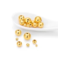 

Round 14K Gold Filled Brass Spacer Beads Loose Beads Wholesale For DIY Jewelry Making Findings 14K Gold Beads