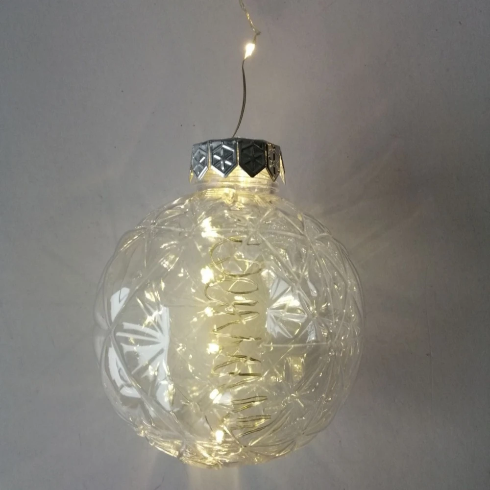 navidad luces New Idea PET Flower-Shaped Garland Xmas Light Globe Pendant Light Led Ornament Battery Operated Light