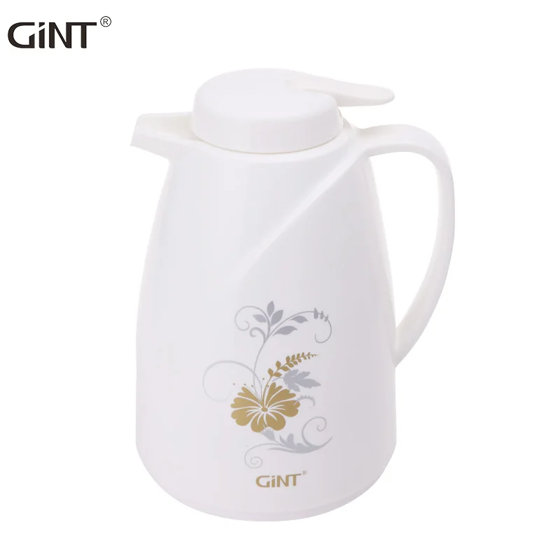 

1.6L comfortable handle brief thermal press coffee tea hot cold water kettle pot, White