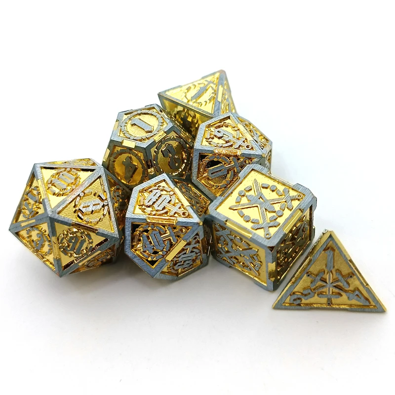 

Professional custom Metal DND Dice Set Polyhedral D10 D6 D20 Dice for Dungeon and Dragon RPG MTG Board Game