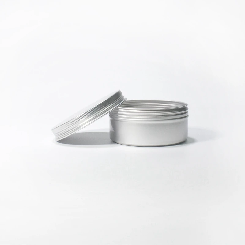 

D83x38mm Custom Round Aluminum Metal Mint Candy Tea Lip Balm Containers Jar Storage Can Screw lid Tin Box
