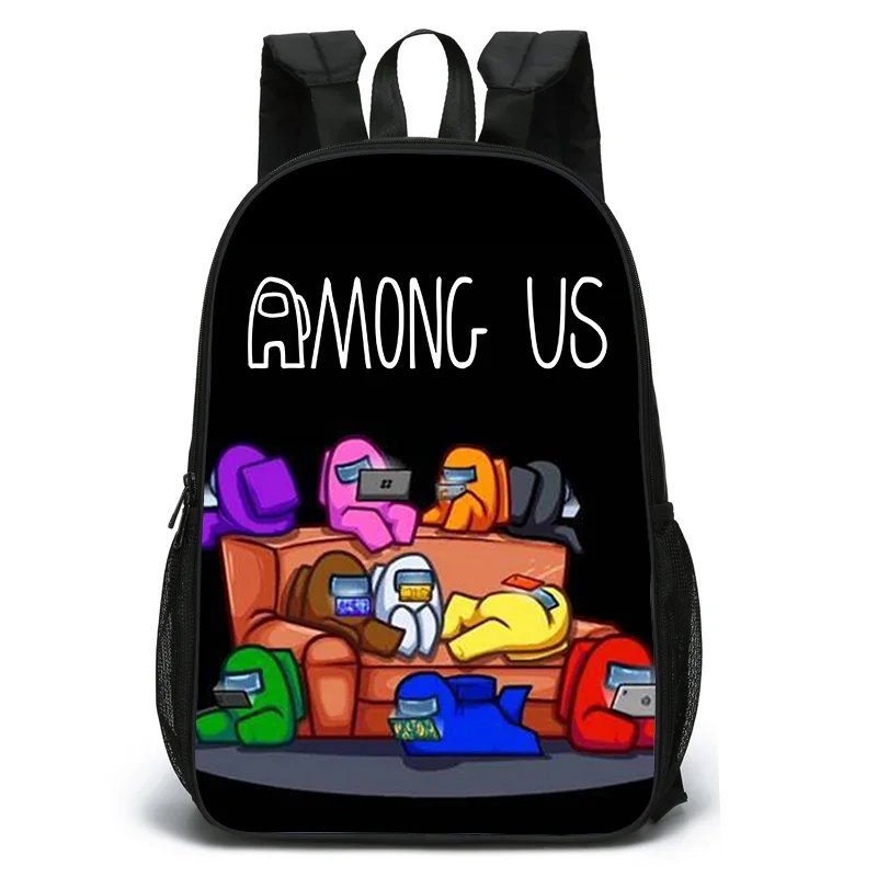 

double side design polyester students backpack game boys children school bags