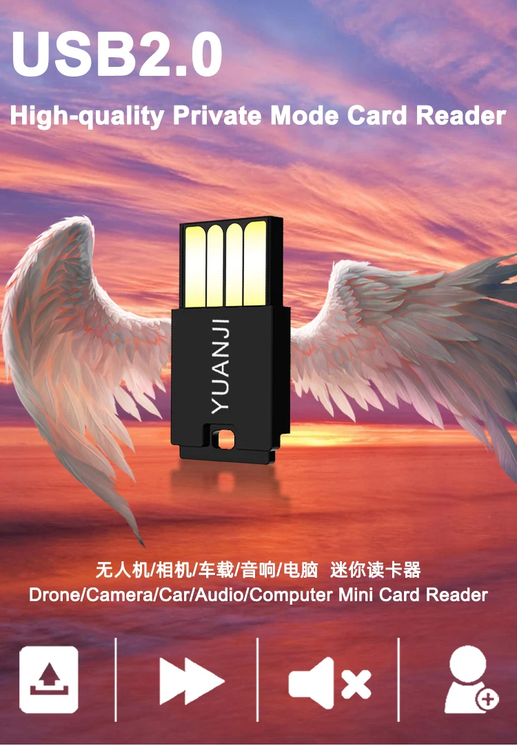 High Speed USB 2.0 Interface Card Reader for Mobile and PC - ANKUX.COM