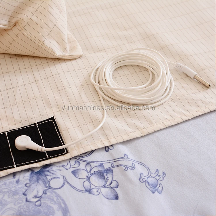 EMF BLOCKING Conductive Grounding Sheet 95% Cotton 5% Silver Fibers Grade 400TC Reduces Inflammation Insomnia Pain
