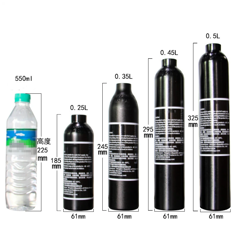 

0.5L Aluminum Cylinder For Refilling Paintball PCP Tank