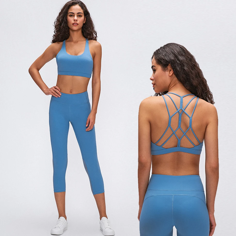 

Align cross beauty shock-proof support underwear female training fitness yoga girls cross back designer sports bra