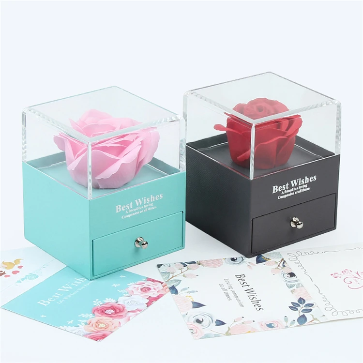

Clear Acrylic Plexiglass Flower Display eternal flower box wholesale acrylic flower box