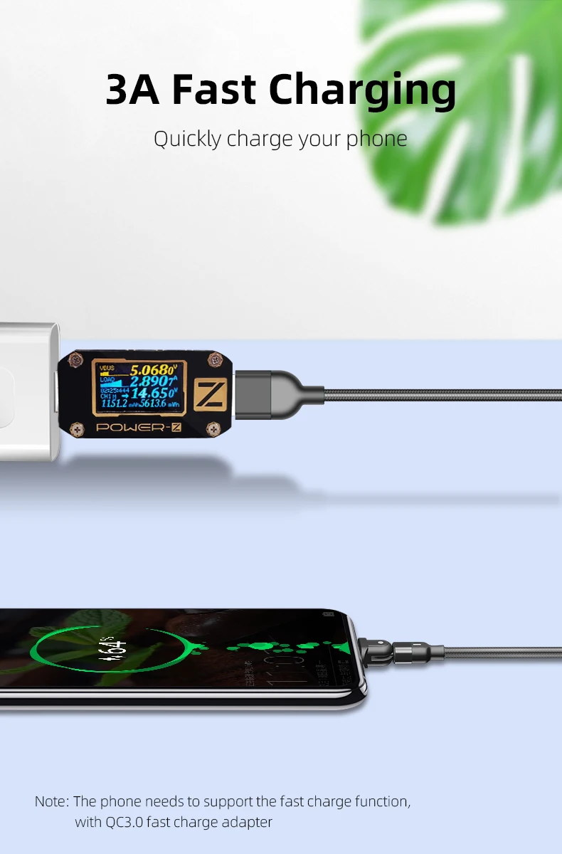 Amazon 2020 Wholesale On stock round 180 free rotation mobile data cable fast charging android cable - ANKUX.COM