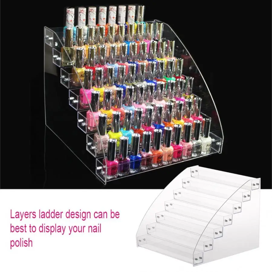 

Multilayer and Multifunction Acrylic Nail Polish Rack Household Makeup Tool Holder Cosmetic Organizer Nail Polish Storage Shelf