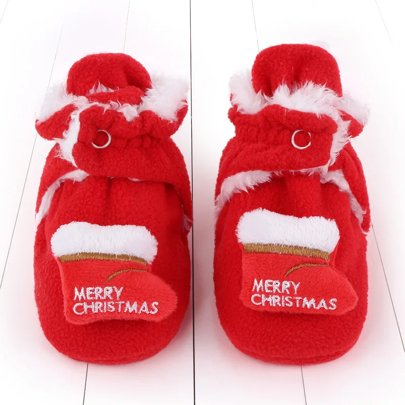 Winter Warm Christmas Baby Socks Baby Boy Girl Booties Fluff Soft Toddler Shoes First Walkers factory