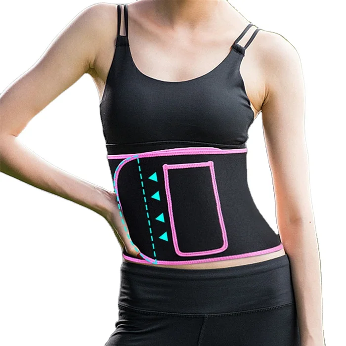 

Elastic pressure support abdomen women fitness Weight loss corset waist support belt waist supporter wrap, Green+black