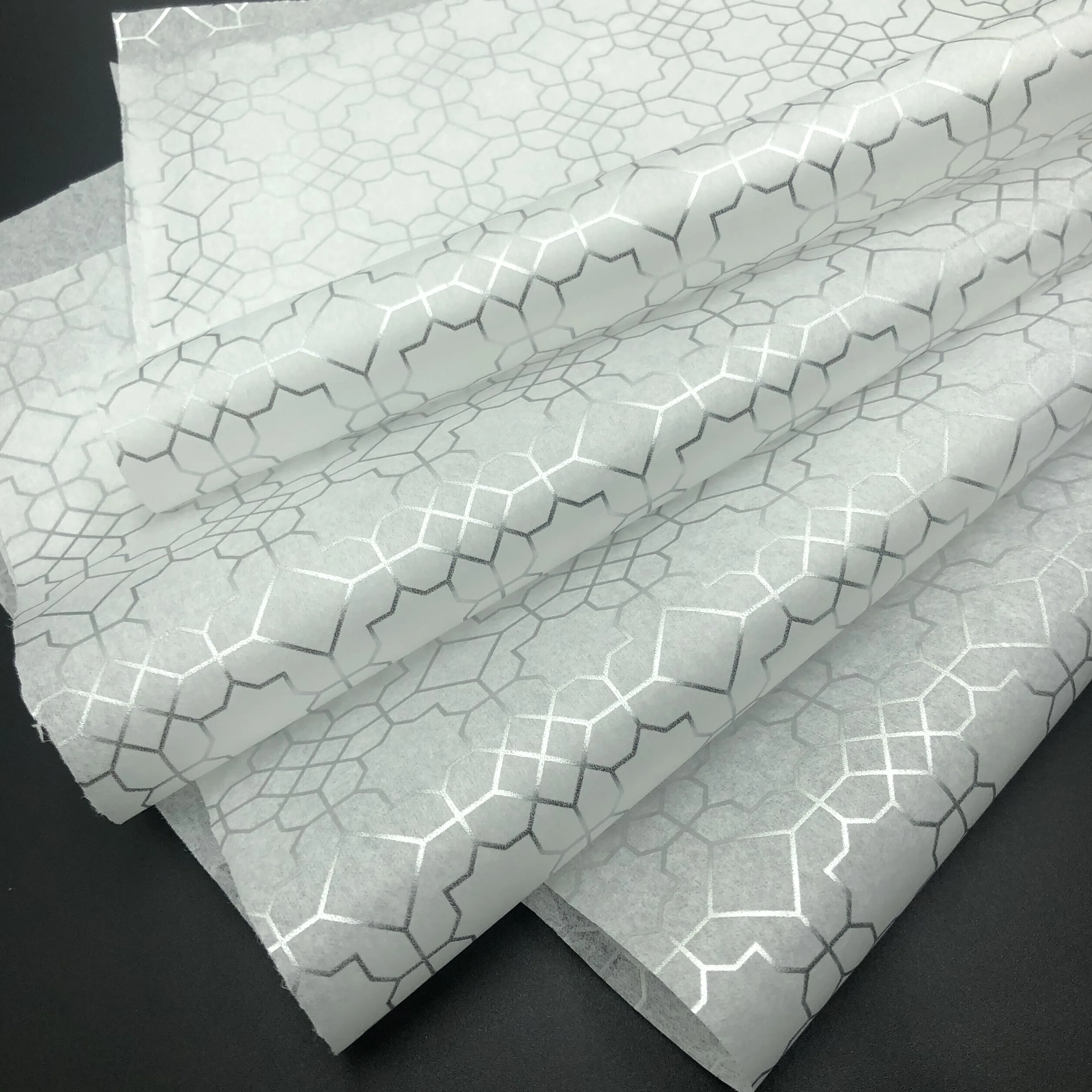 
Best Selling 17gsm 75*50cm black logo white tissue wrapping paper malaysia 