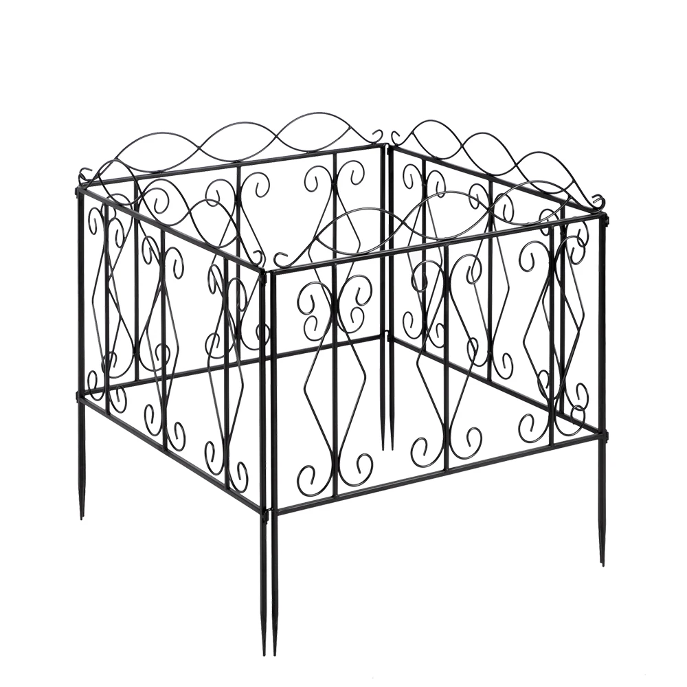 

Free Shipping 24*24" Wave Top Iron Art Garden Fence Xinhai
