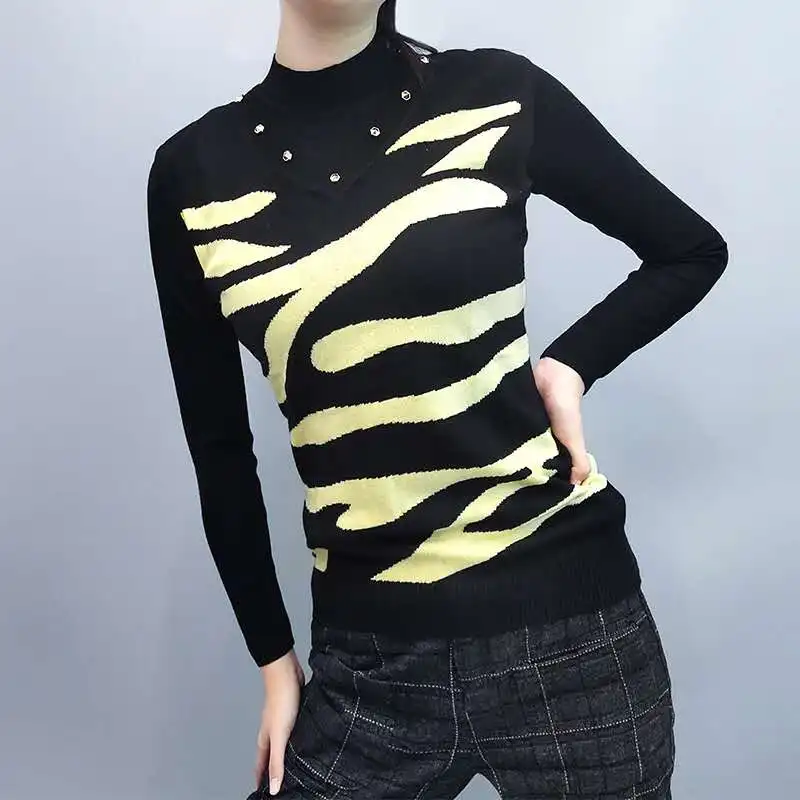 

Pure cashmere include shipping women yellow black jacquard rivet knit sweater vest