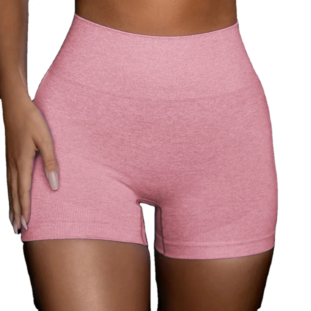 

Wholesale Women Active shorts High Waisted Workout Pants Gym Clothes Compression Scrunch Butt Shorts, Rose red, pink, milk white, gray-black, purple, fruit green, orange,