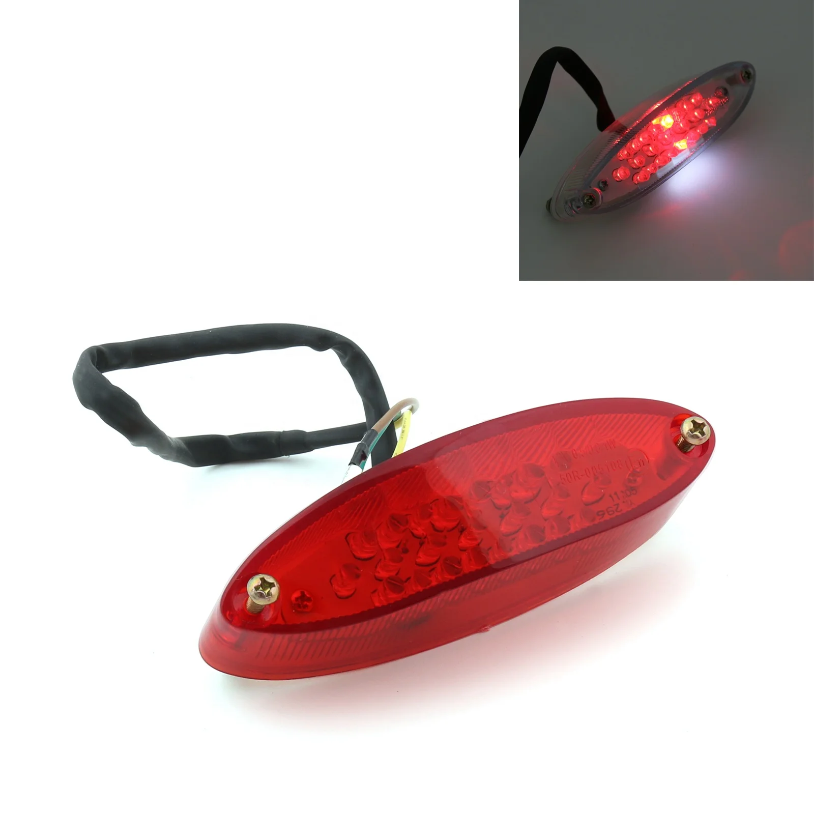 

Free Shipping LED Motorcycle Bike Brake Running License Plate Tail Light Universal