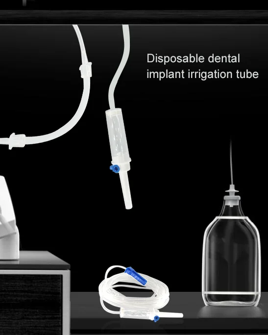surgical dental irrigation tube for implant handpiece motor