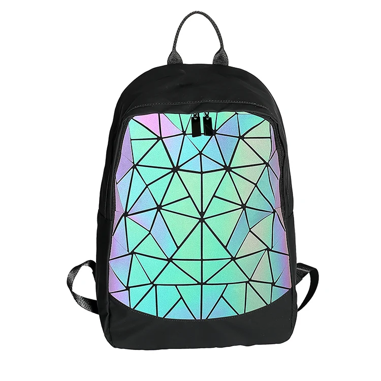 

Wholesale Geometric Luminous Reflective Backpack For Men And Women