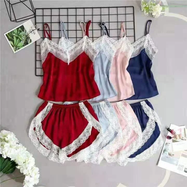 

sfy1032 women sexy colors satin set lingerie