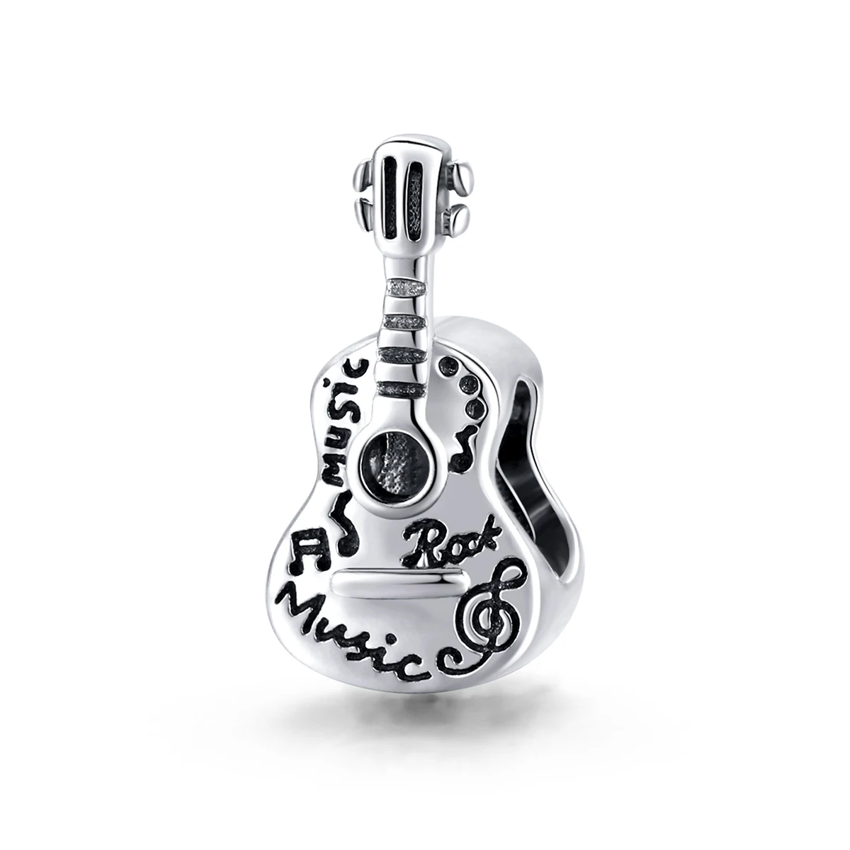 

SCC1708 simple style 925 sterling silver guitar pendant charms