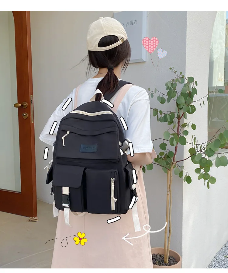 

Wholesale School Bags Large Capacity Women Backpacks Multiple Compartments Custom School Bag