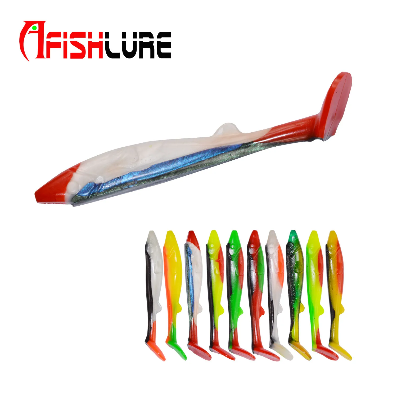 

Handmade Soft Bait 90mm 8.4g Fishing Lure Shad baits Plastic Lure Pasca Shad Manual Silicone Bass fish, 10 colors for choice