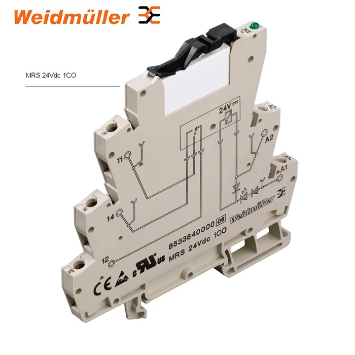 Weidmuller MRS 24Vdc 1CO PN:8533640000 with RSS113024 Relay for DIN rail 