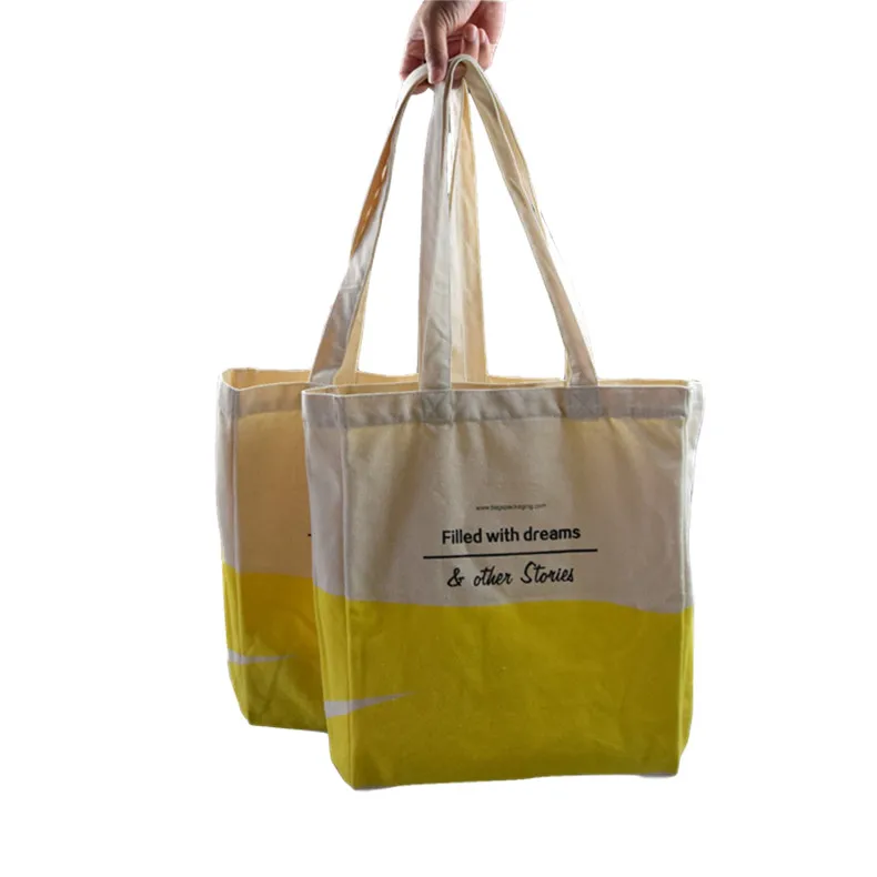 

custom logo printing organic tote canvas cotton shopping bag, Customized color