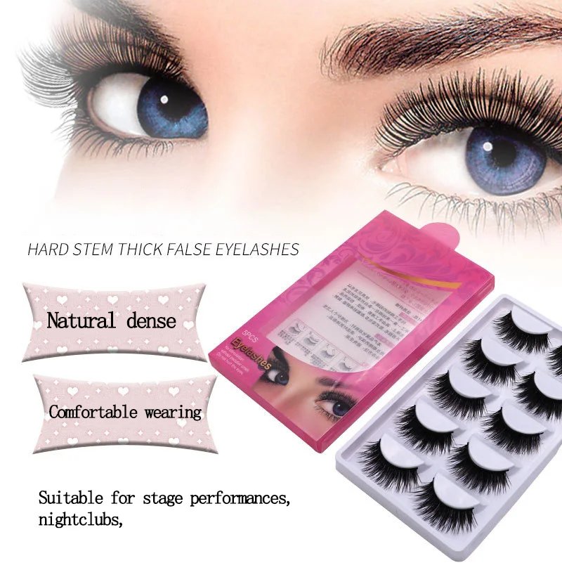 

No cruel handmade exaggerated private label custom packaging box 3d strip silk lashes faux mink eyelash