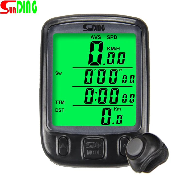 

Sunding SD 563B Waterproof LCD Display Cycling Bike Bicycle Computer Odometer Speedometer with Green Backlight Hot sale